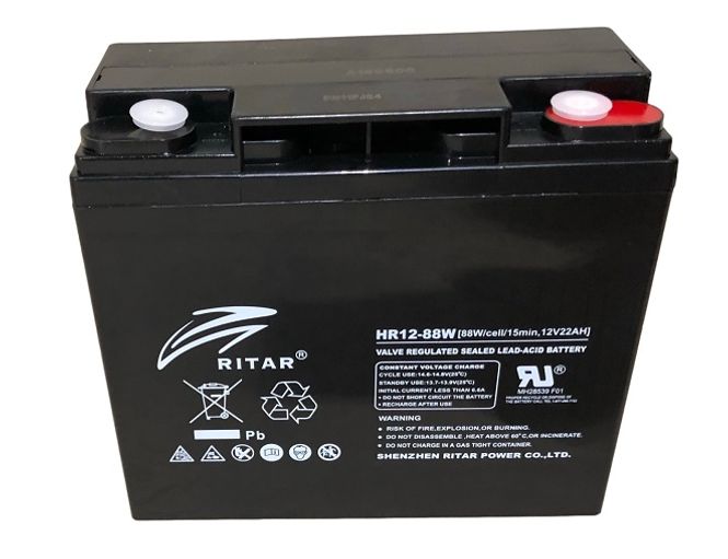 Hovedbilde RITAR High Rate AGM Batteri 12V 22At