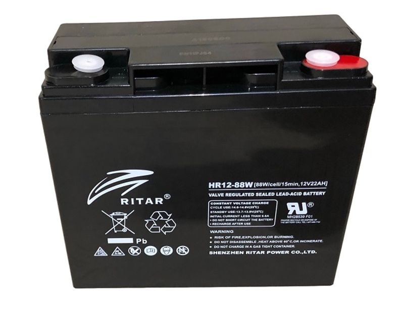 RITAR High Rate AGM Batteri 12V 22At
