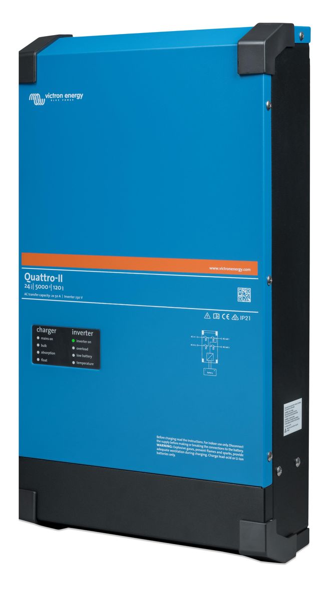 VICTRON Quattro-II 48/5000/70-50/50 Kombinert Batterilader og Inverter