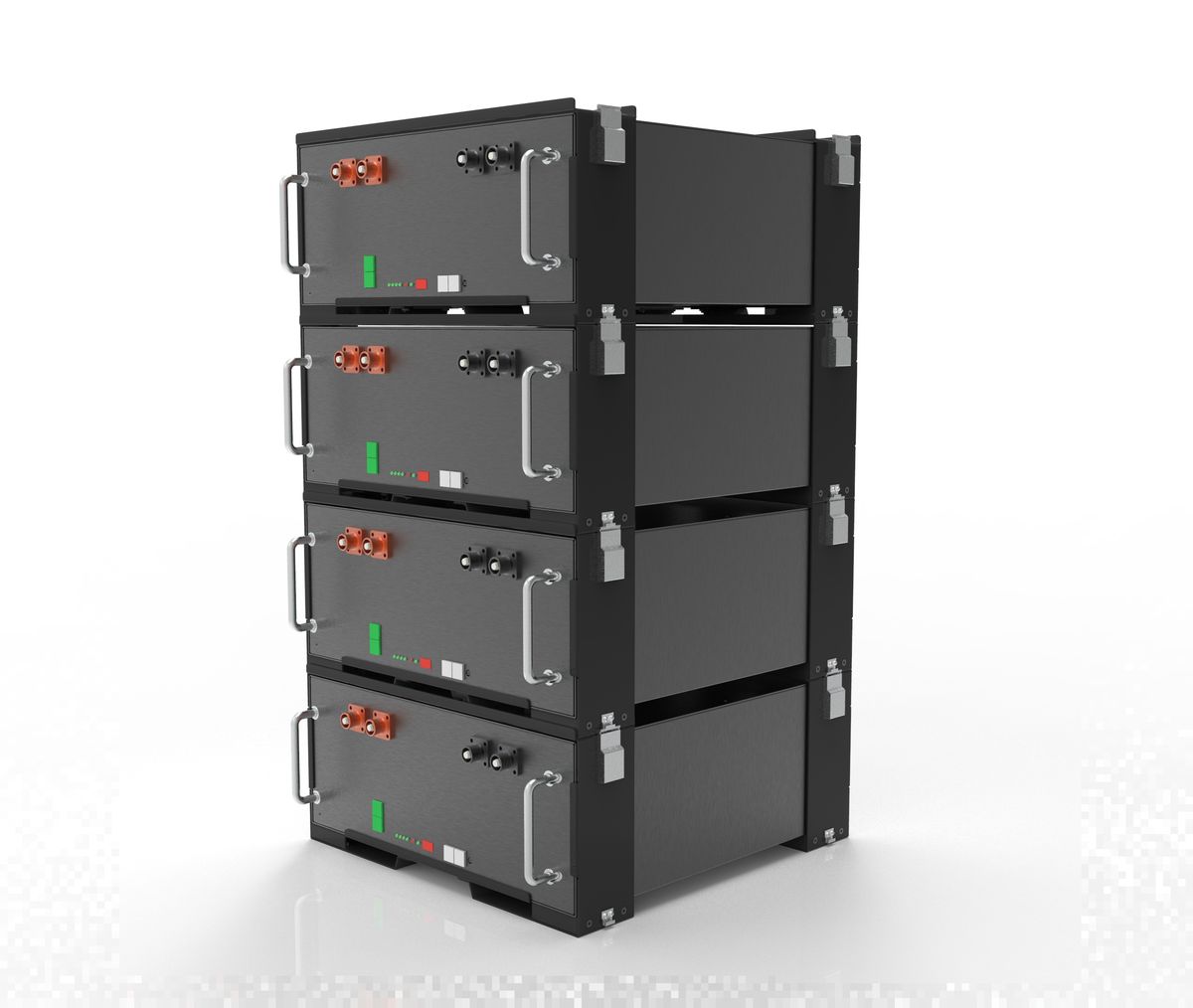 Rackfester for inntil 4x 4U Skanbatt rack batterier (1sett)