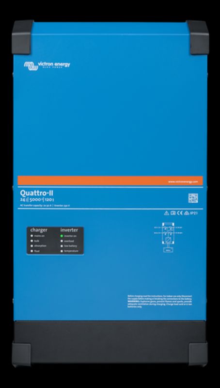 Victron Quattro-II 24/5000/120-50/50 Kombinert Batterilader og Inverter