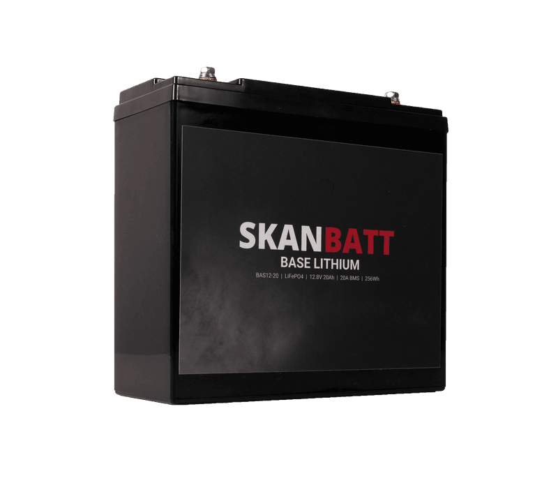SkanBatt Base Lithium - 12V 20Ah 20A BMS - 180x75x165mm